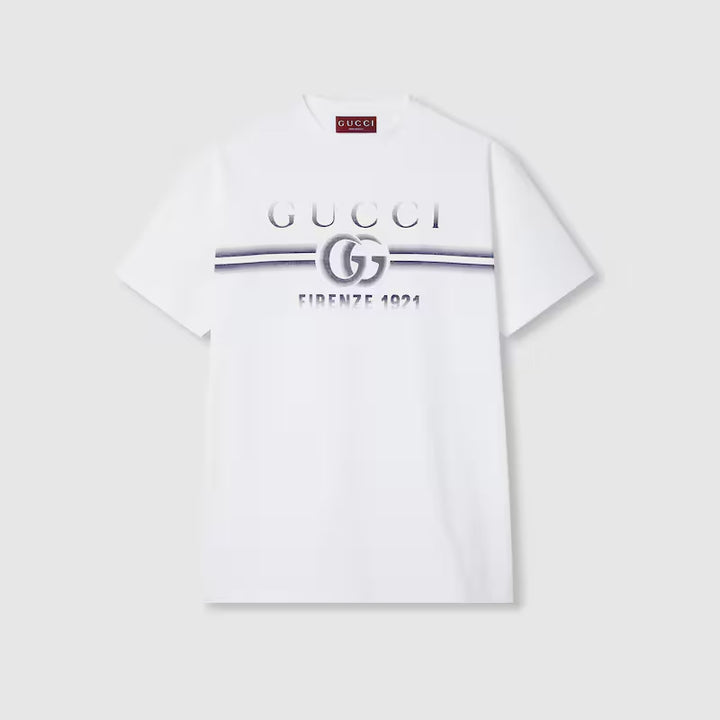Gucci COTTON JERSEY T-SHIRT WITH GUCCI PRINT