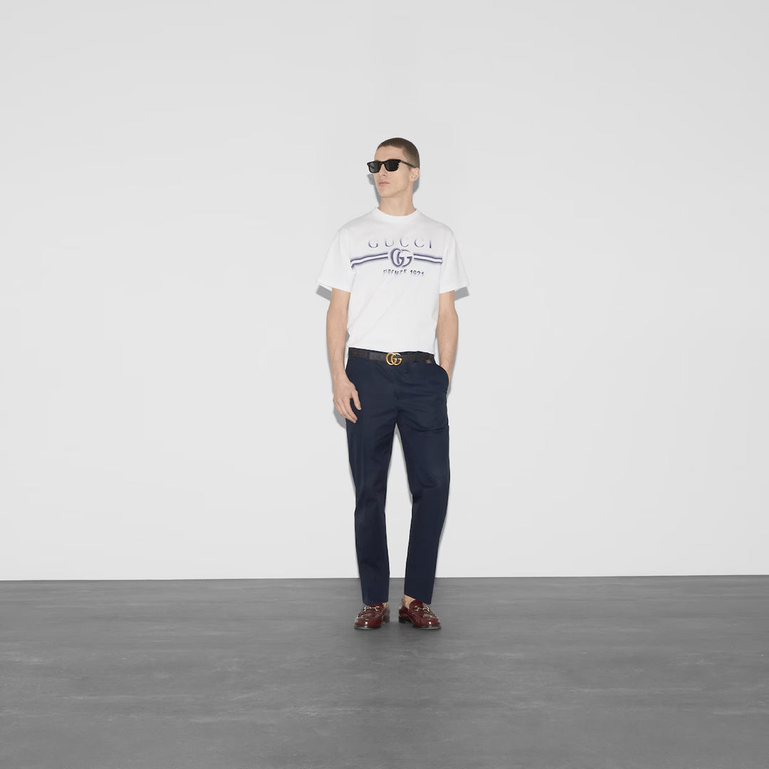 Gucci COTTON JERSEY T-SHIRT WITH GUCCI PRINT