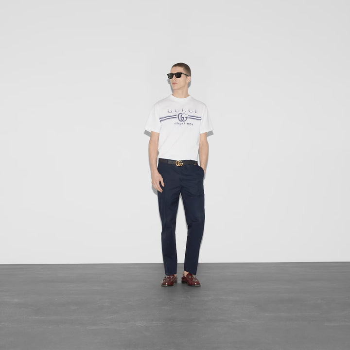 Gucci COTTON JERSEY T-SHIRT WITH GUCCI PRINT
