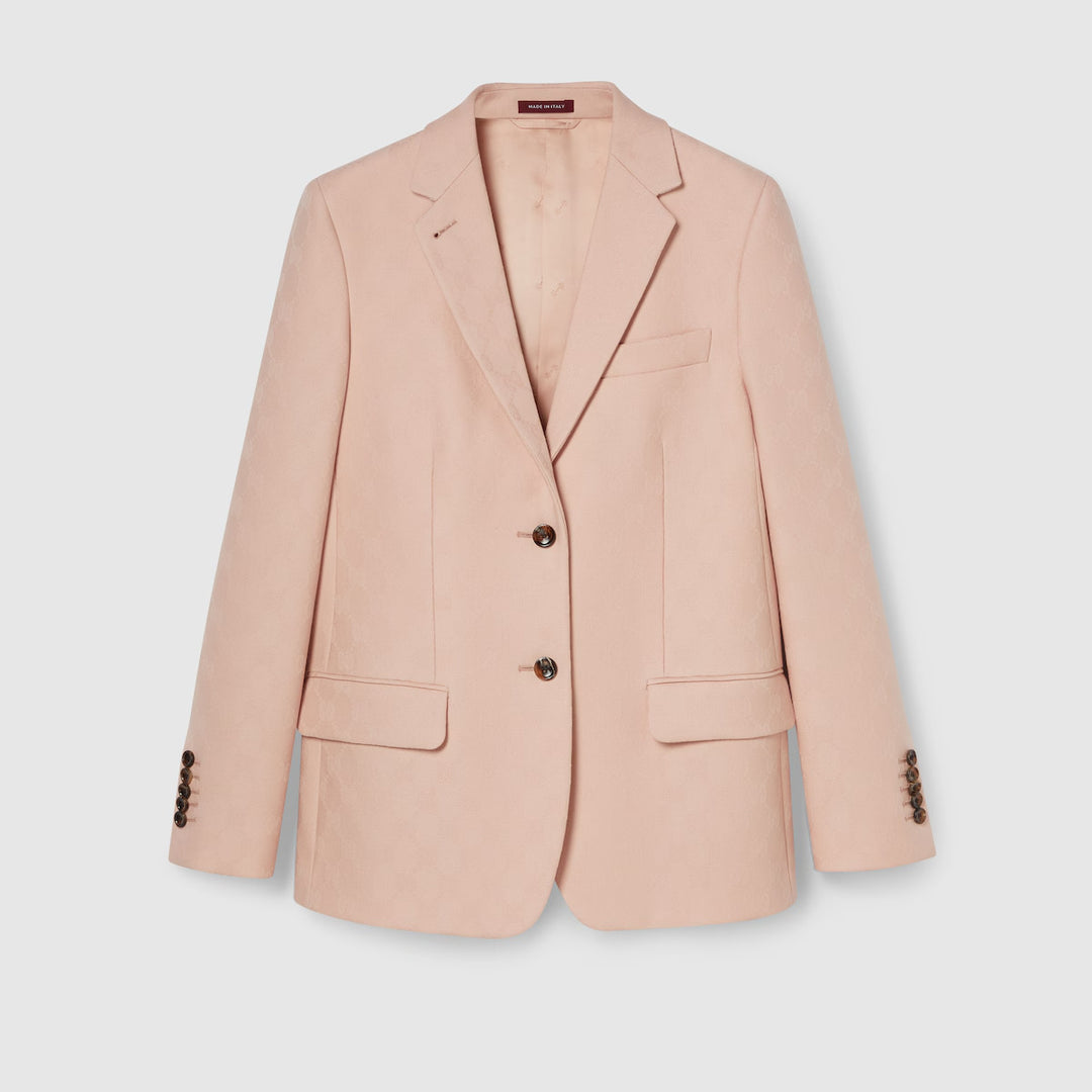 GUCCI GG linen blend canvas jacket