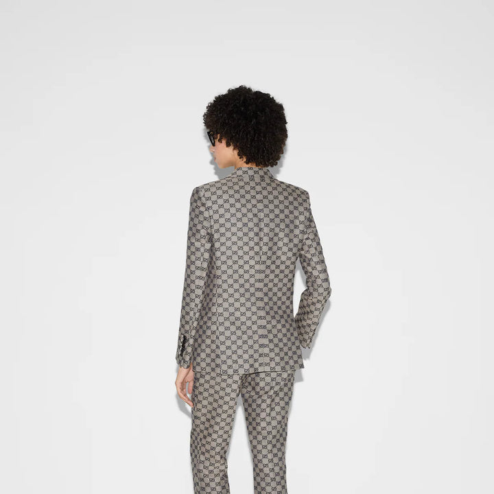 GUCCI GG linen blend canvas jacket