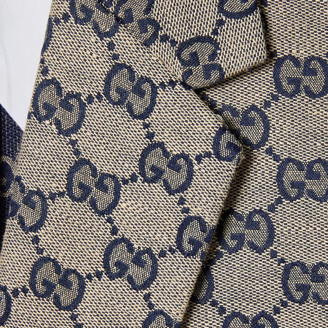GUCCI GG linen blend canvas jacket