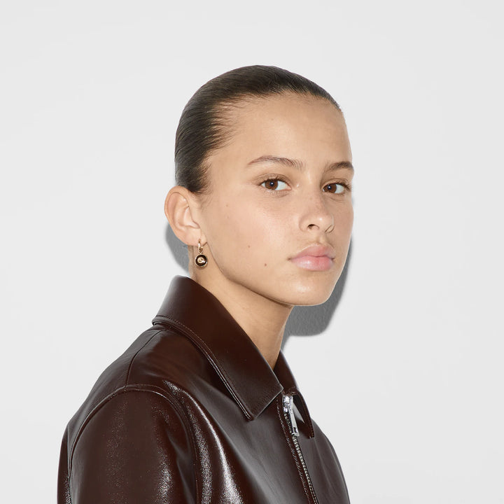 GUCCI INTERLOCKING 18K HOOP EARRINGS