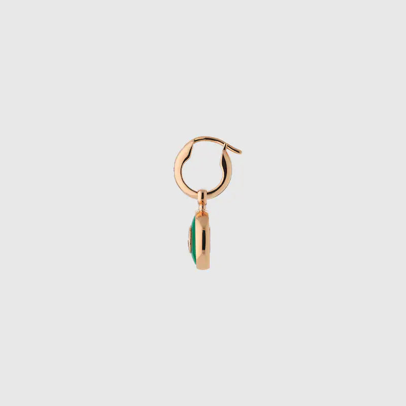 GUCCI INTERLOCKING 18K HOOP EARRINGS
