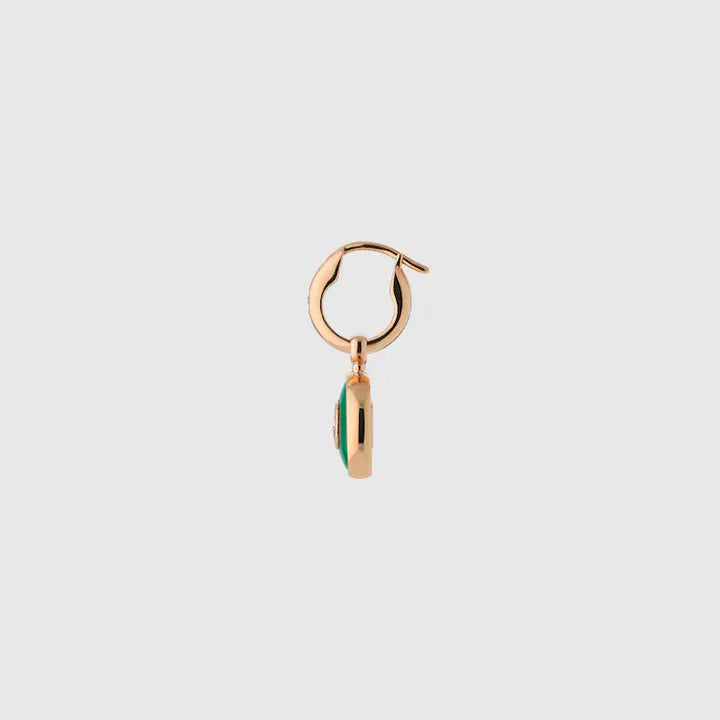 GUCCI INTERLOCKING 18K HOOP EARRINGS