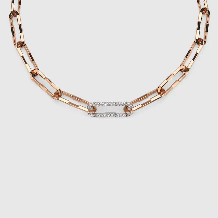 GUCCI LINK TO LOVE DIAMOND NECKLACE