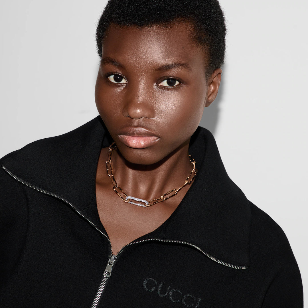 GUCCI LINK TO LOVE DIAMOND NECKLACE