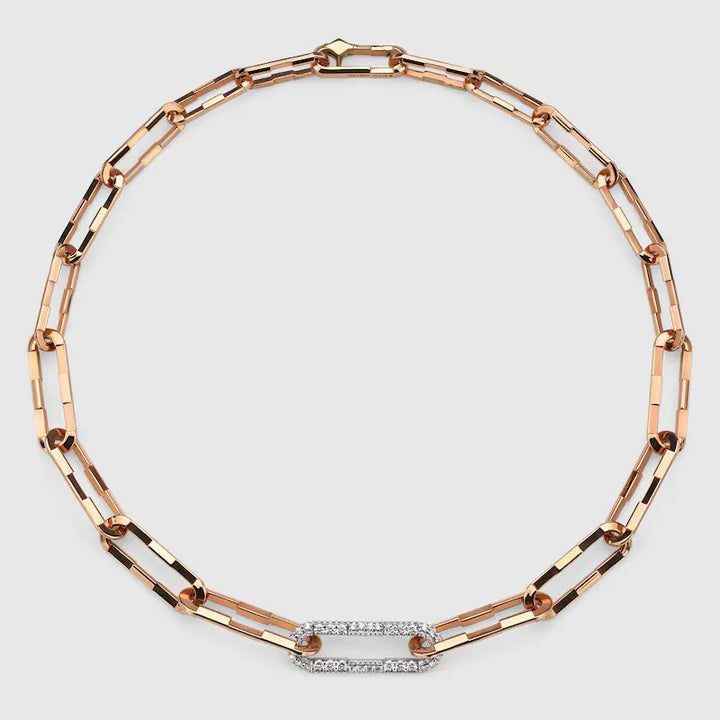 GUCCI LINK TO LOVE DIAMOND NECKLACE