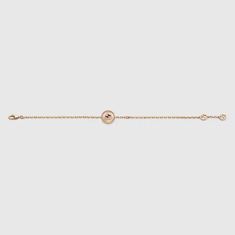 GUCCI INTERLOCKING 18K DIAMOND BRACELET