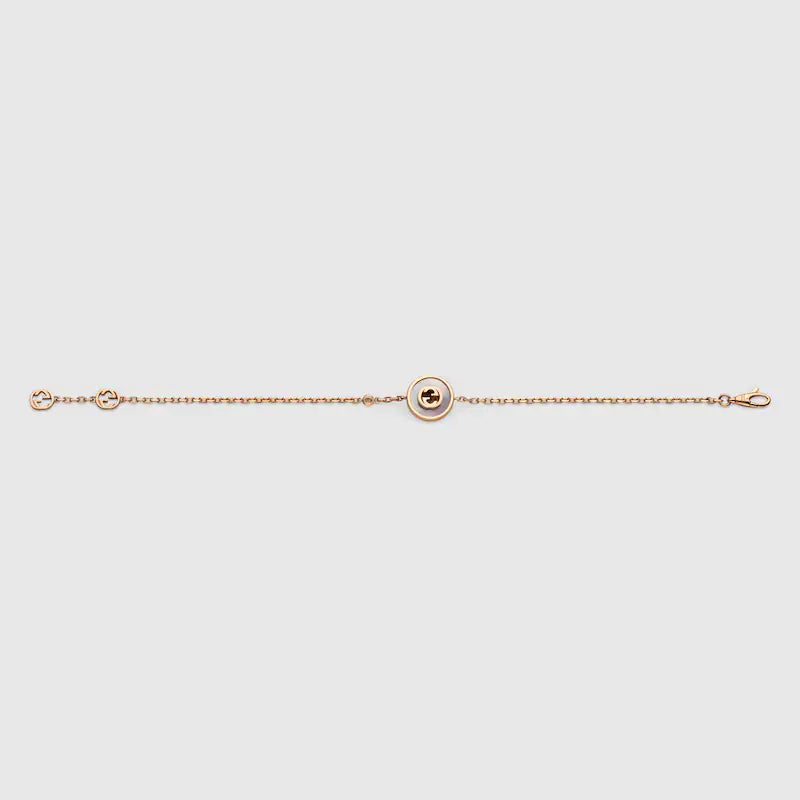 GUCCI INTERLOCKING 18K DIAMOND BRACELET