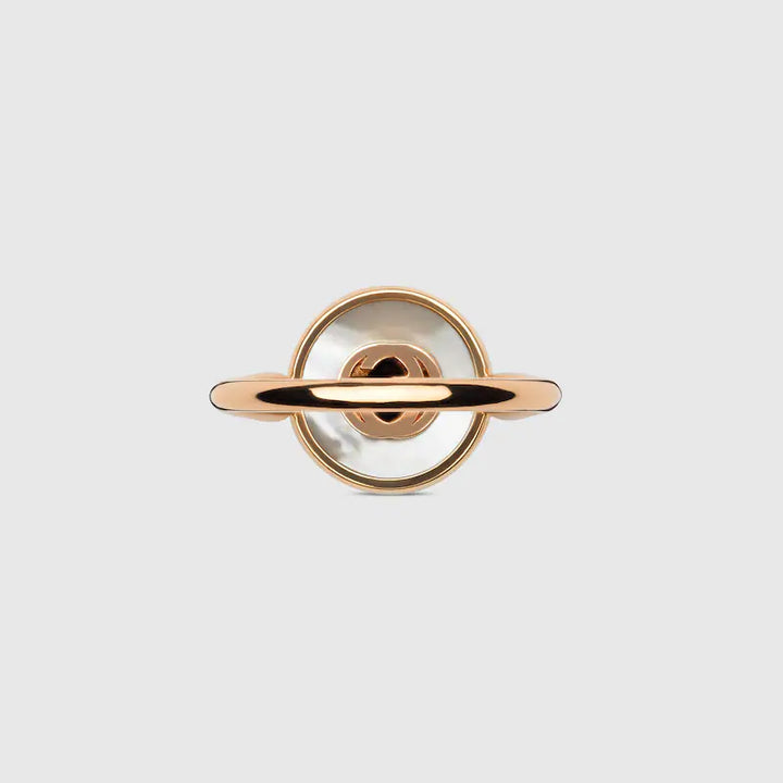 GUCCI INTERLOCKING 18K DIAMOND RING