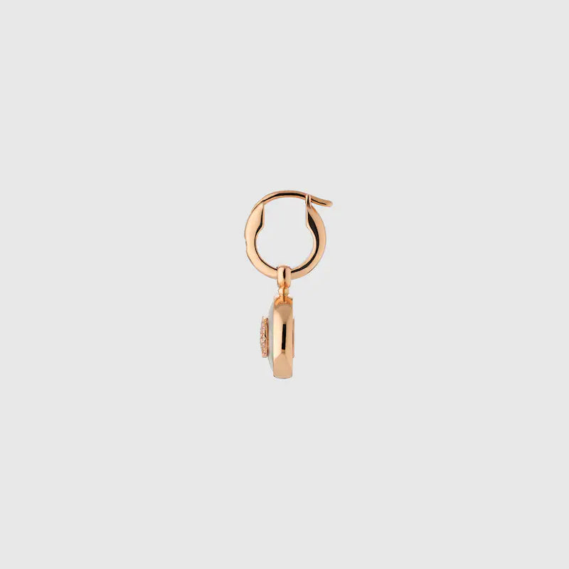GUCCI INTERLOCKING 18K DIAMOND EARRINGS
