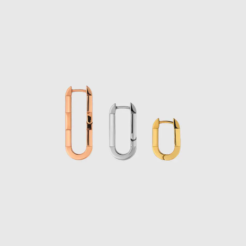 GUCCI LINK TO LOVE STUDDED EARRING SET