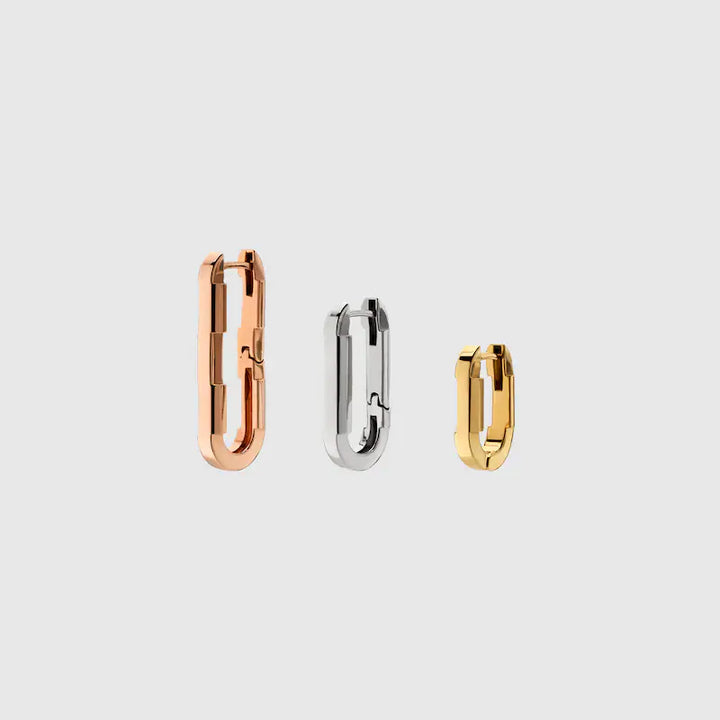 GUCCI LINK TO LOVE STUDDED EARRING SET