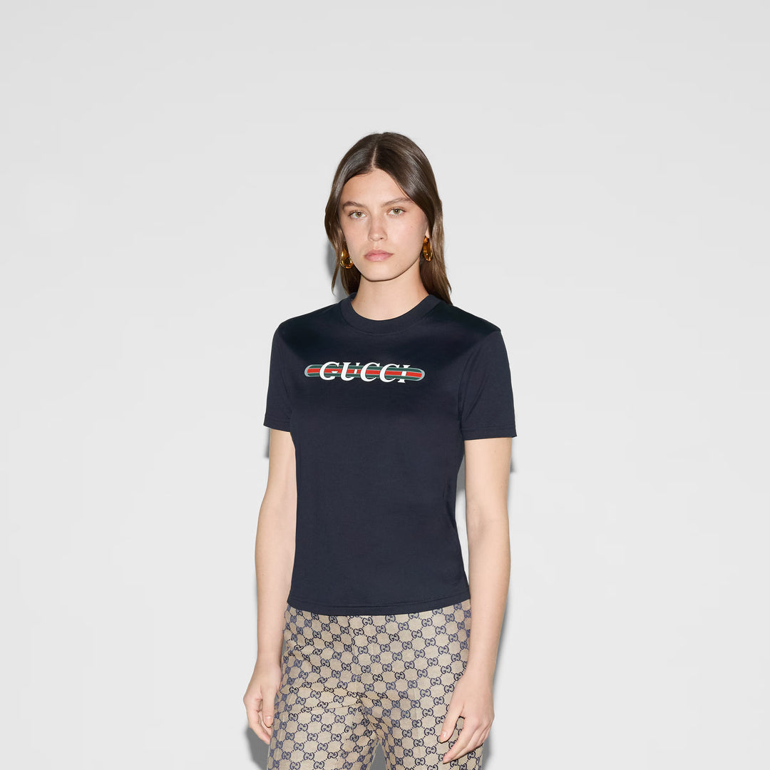 Gucci Printed cotton jersey T-shirt