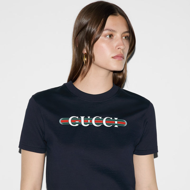 Gucci Printed cotton jersey T-shirt