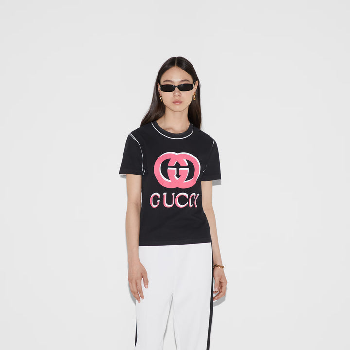 Gucci Printed cotton jersey T-shirt