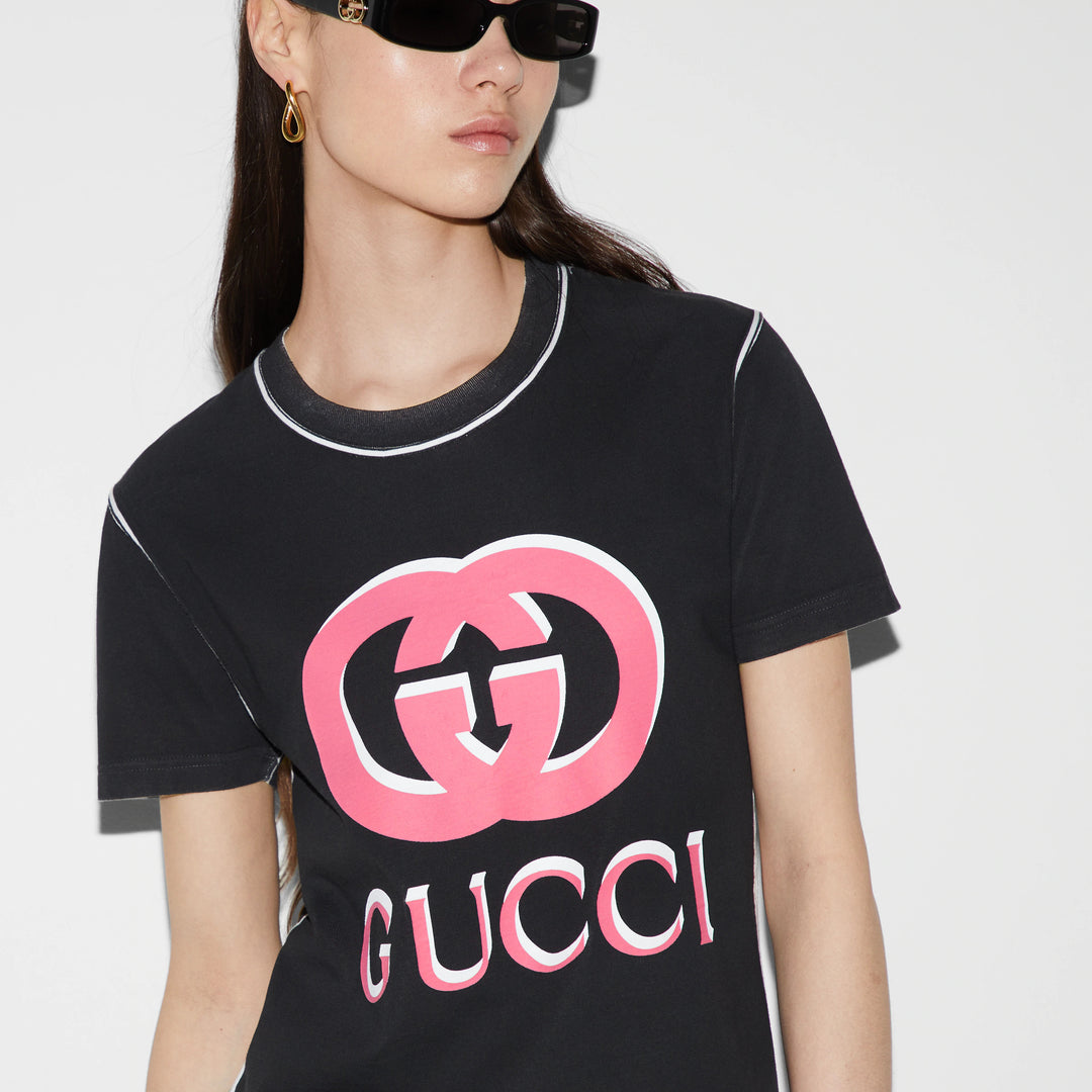 Gucci Printed cotton jersey T-shirt