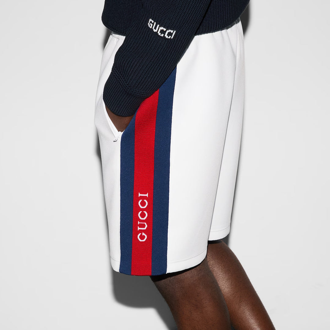 GUCCI NEOPRENE SHORTS WITH WEB
