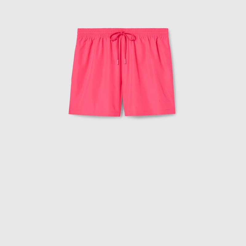 GUCCI PRINTED TECHNICAL POPLIN SWIM SHORT