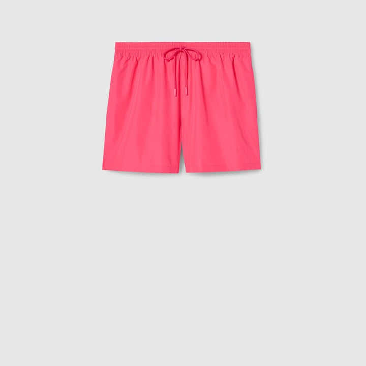 GUCCI PRINTED TECHNICAL POPLIN SWIM SHORT