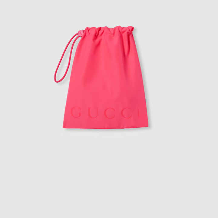 GUCCI PRINTED TECHNICAL POPLIN SWIM SHORT