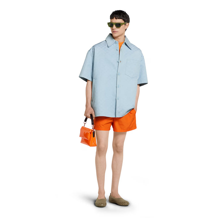 GUCCI PRINTED TECHNICAL POPLIN SWIM SHORT