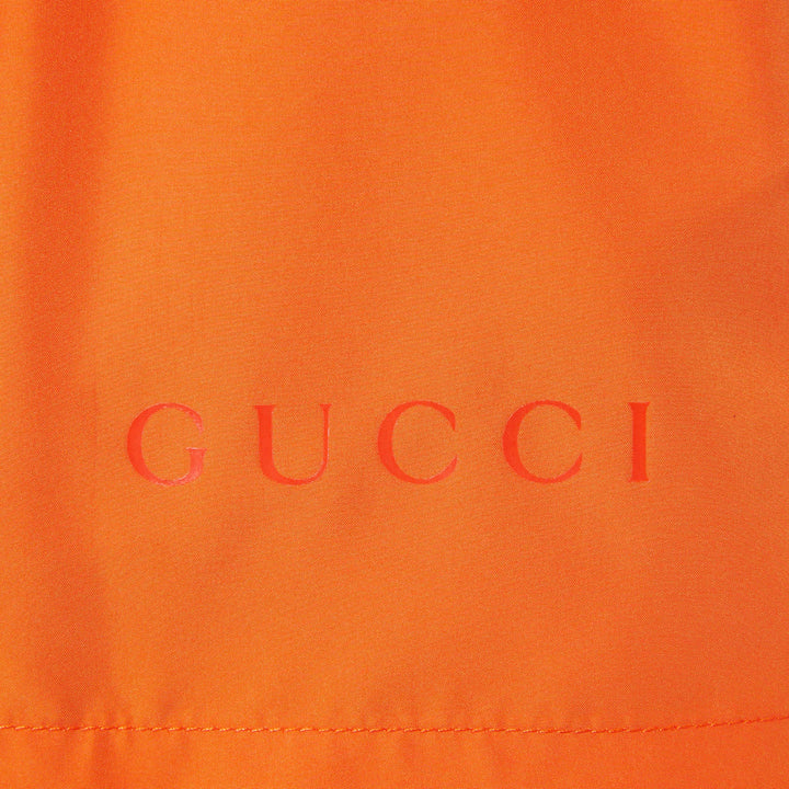 GUCCI PRINTED TECHNICAL POPLIN SWIM SHORT