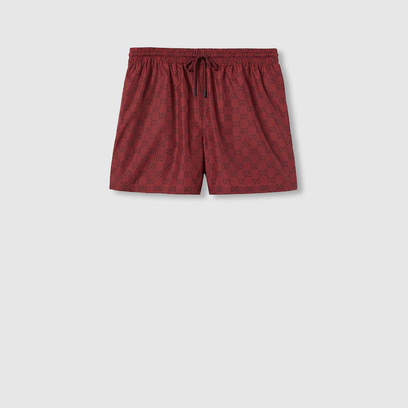 GUCCI PRINTED TECHNICAL POPLIN SWIM SHORT