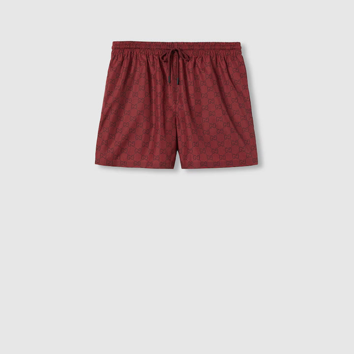 GUCCI PRINTED TECHNICAL POPLIN SWIM SHORT