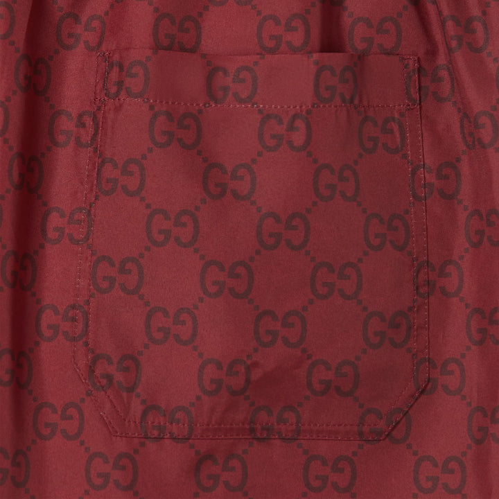 GUCCI PRINTED TECHNICAL POPLIN SWIM SHORT