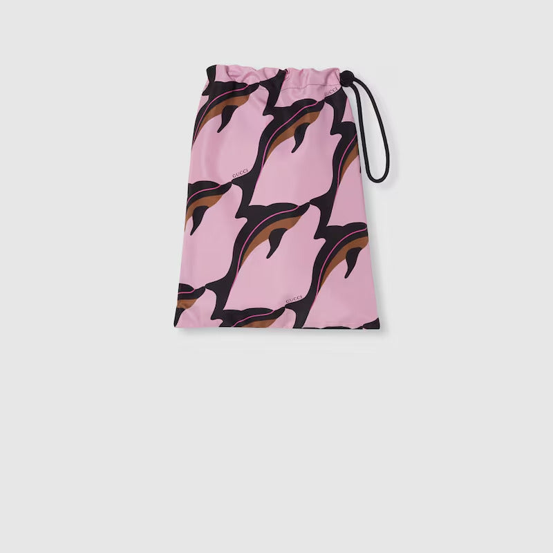 GUCCI PRINTED TECHNICAL POPLIN SWIM SHORT