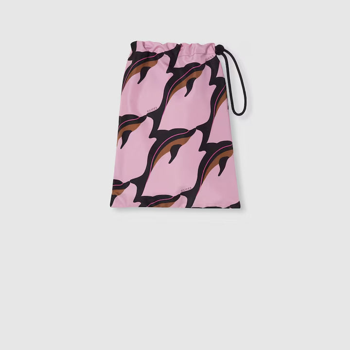 GUCCI PRINTED TECHNICAL POPLIN SWIM SHORT