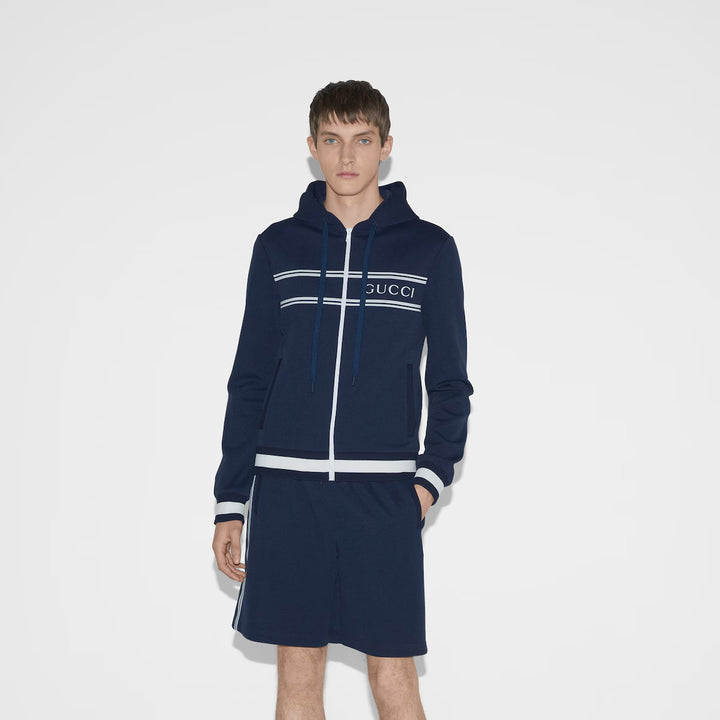 Gucci TECHNICAL JERSEY HOODED SWEATSHIRT