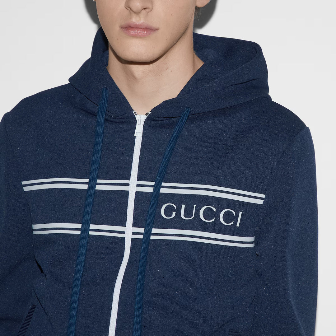 Gucci TECHNICAL JERSEY HOODED SWEATSHIRT
