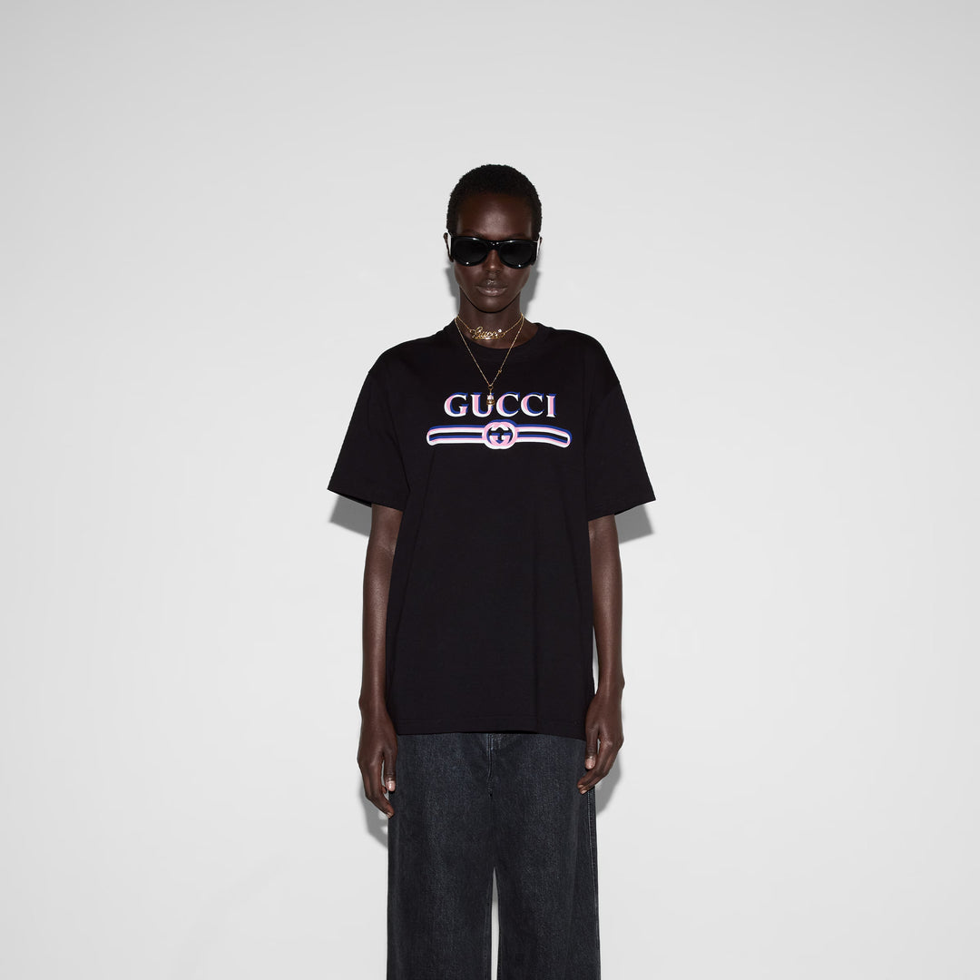 Gucci Printed cotton jersey T-shirt