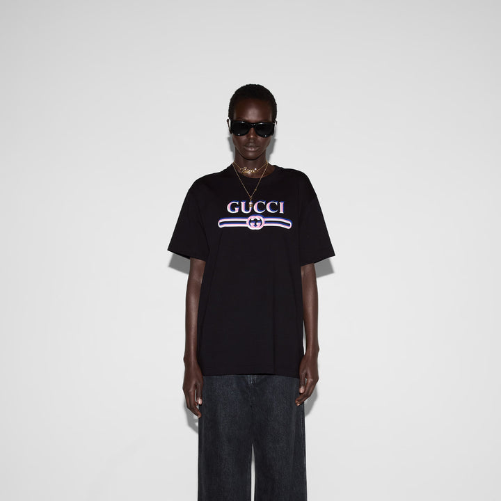 Gucci Printed cotton jersey T-shirt