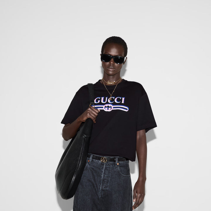 Gucci Printed cotton jersey T-shirt
