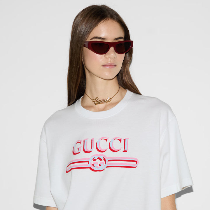 Gucci Printed cotton jersey T-shirt