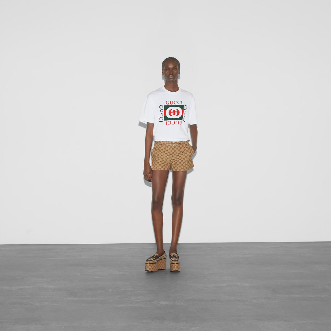Gucci Printed cotton jersey T-shirt