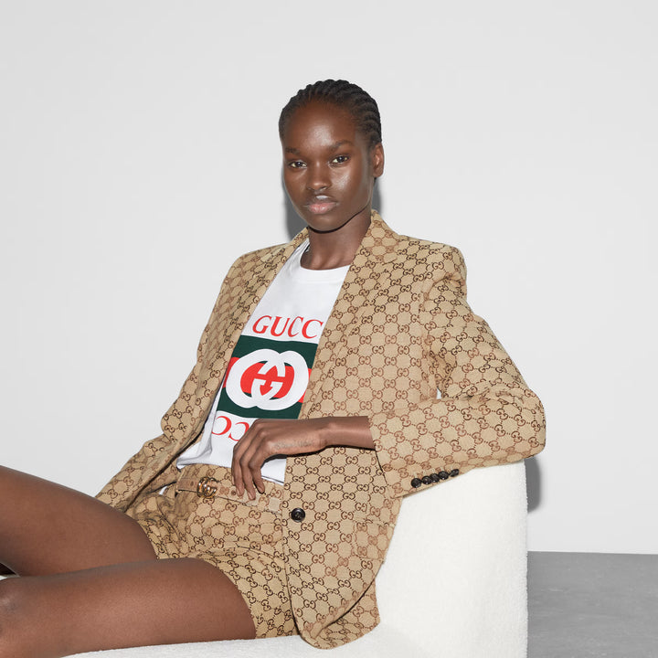 Gucci Printed cotton jersey T-shirt