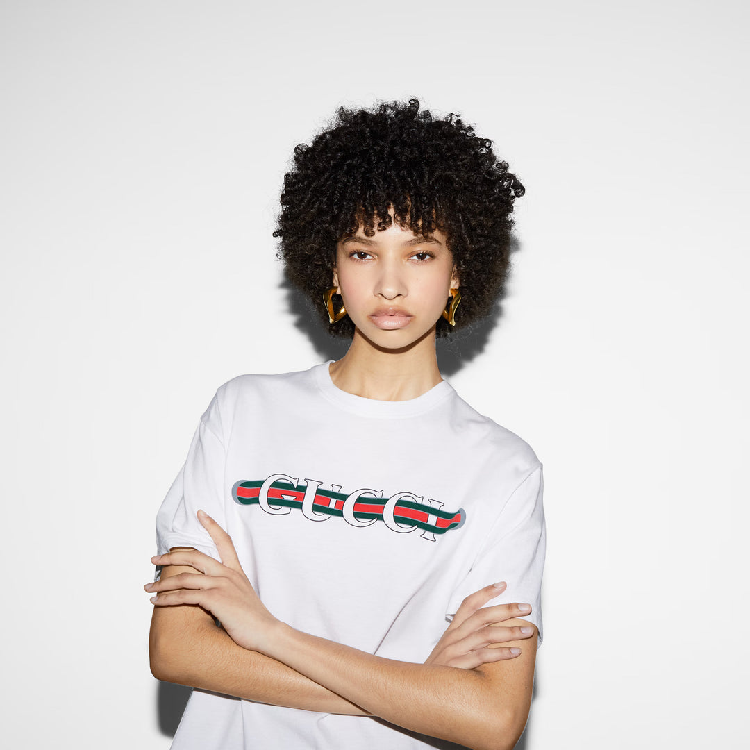 Gucci Printed cotton jersey T-shirt