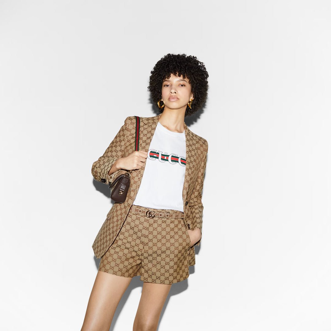 Gucci Printed cotton jersey T-shirt