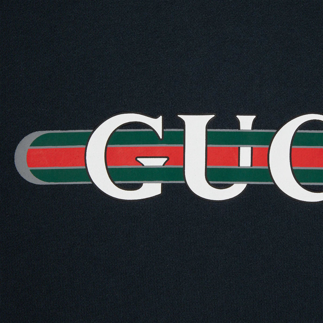 Gucci PRINTED COTTON JERSEY HOODED SWEATSHIRT