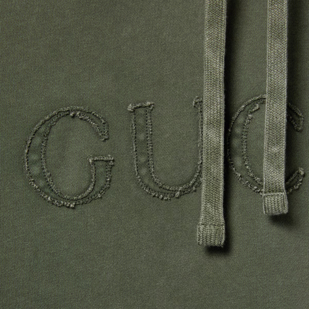 GUCCI COTTON JERSEY HOODED SWEATSHIRT WITH EMBROIDERY