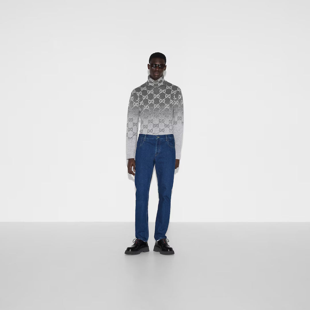 GUCCi LASERED TAPERED DENIM PANT