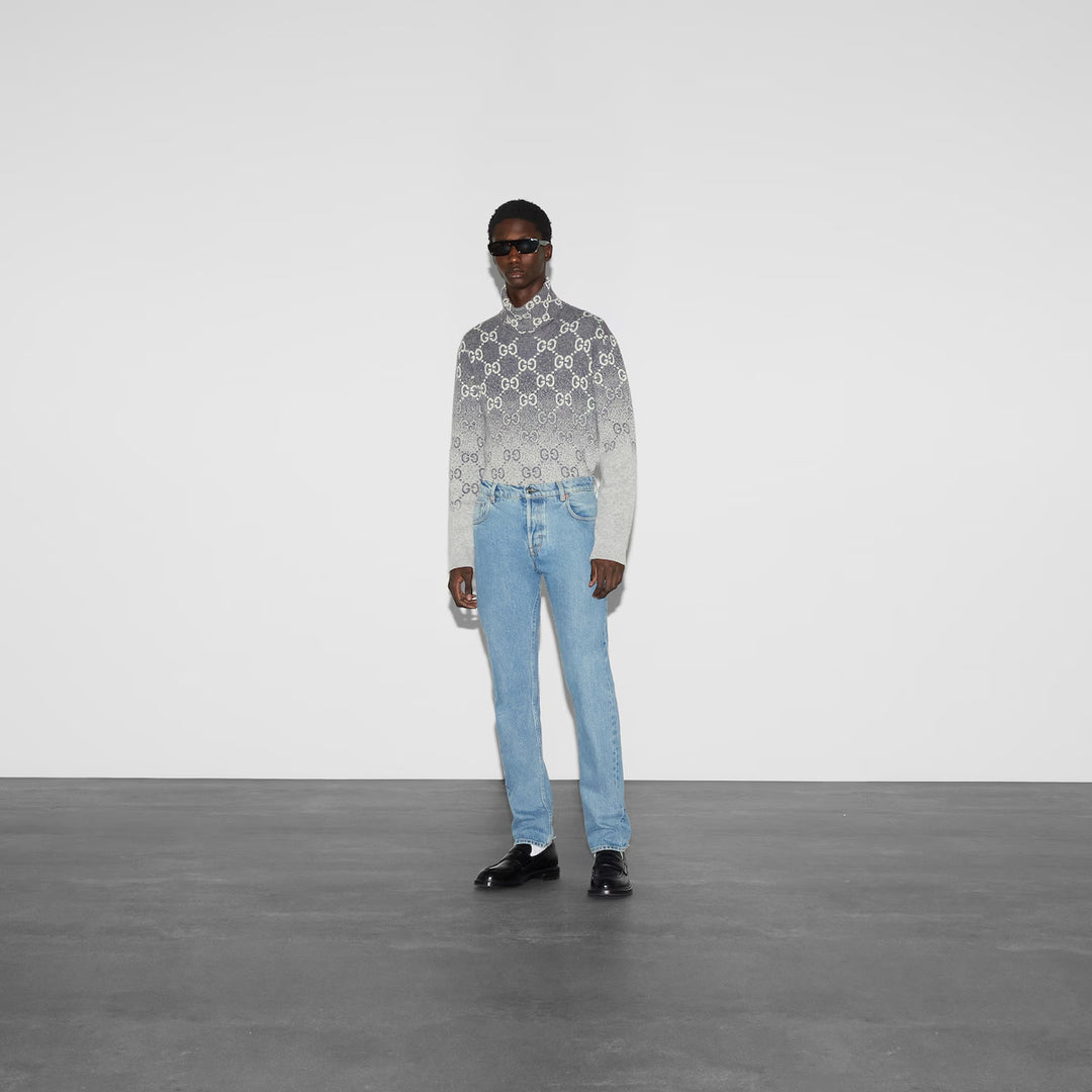 GUCCi LASERED TAPERED DENIM PANT