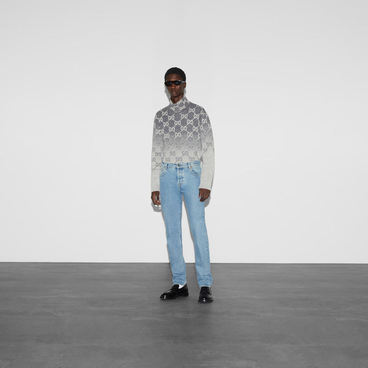 GUCCi LASERED TAPERED DENIM PANT