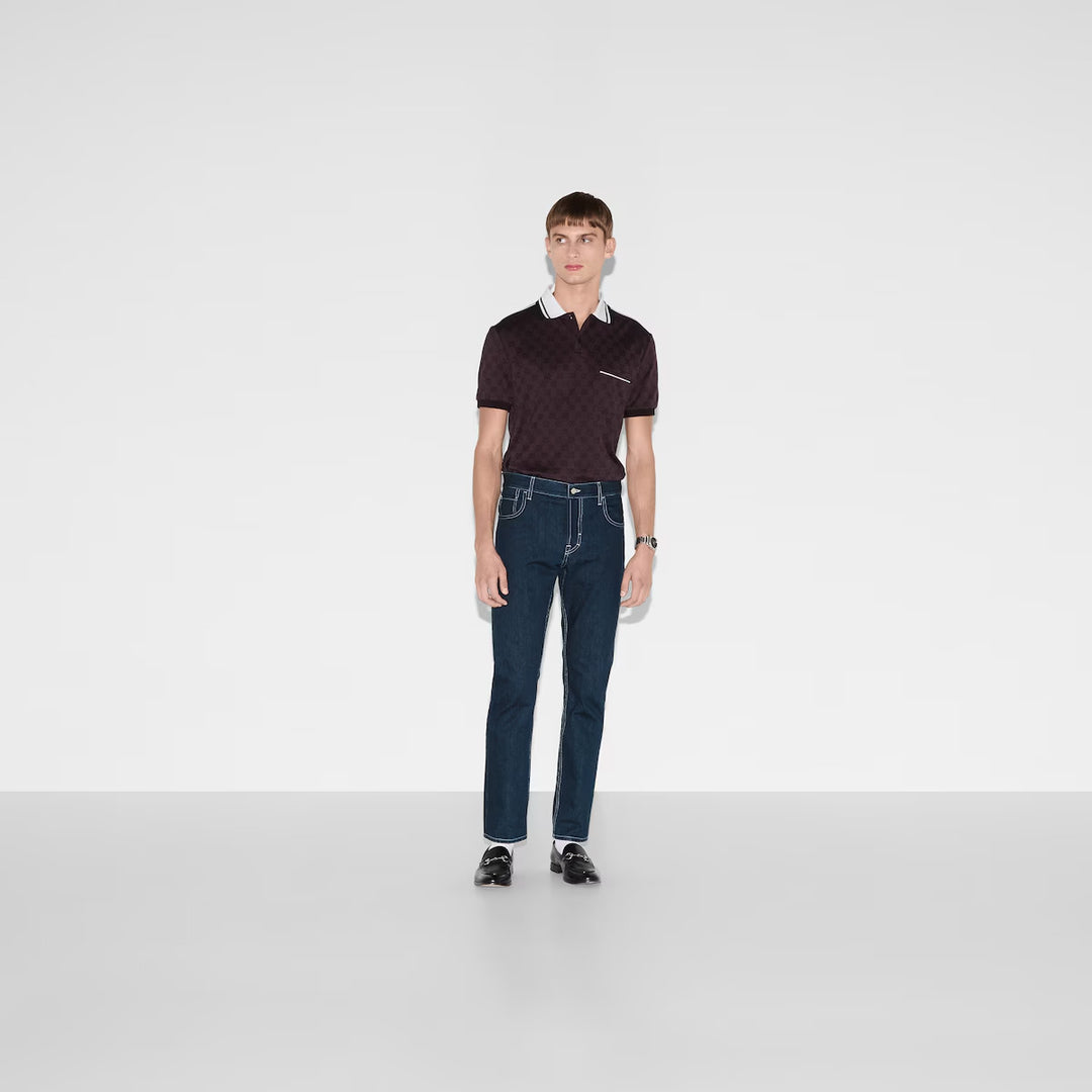 GUCCi LASERED TAPERED DENIM PANT