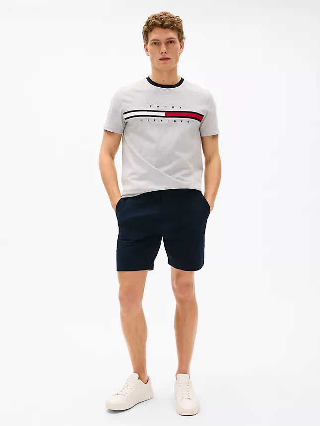 Tommy Hilfiger Embroidered Flag Logo T-Shirt